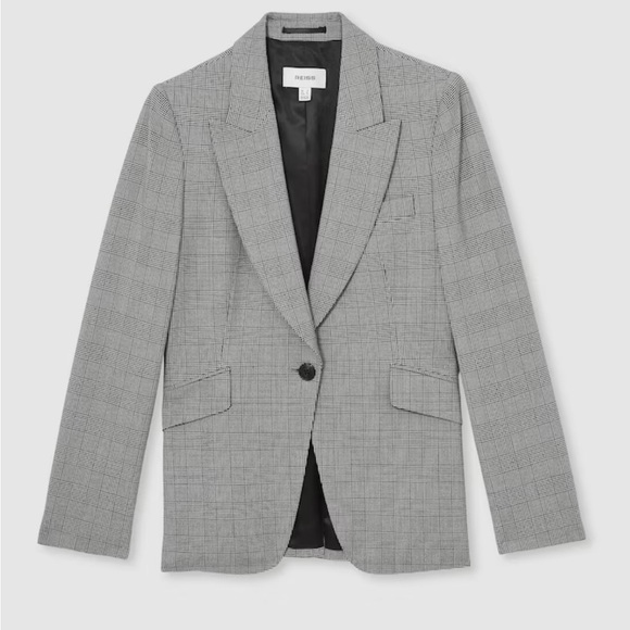 REISS- Brooklyn Gray Check Blazer+Pant Suit - Picture 2 of 9